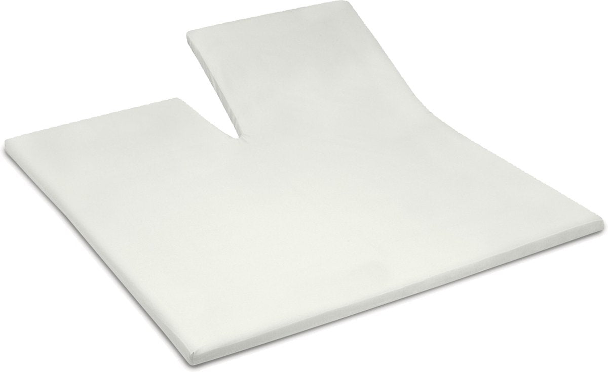 Cinderella - sundays - topper hoeslaken met split - 180x200 cm - tot 15 cm matrashoogte - 100% katoen-satijn - ivoor
