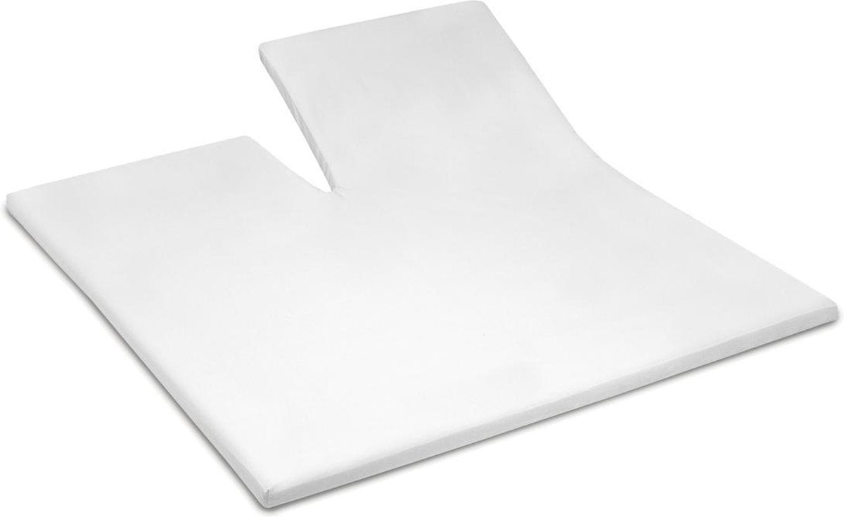 Cinderella - weekend - topper hoeslaken met split - 180x200 cm - tot 15 cm matrashoogte - 100% katoen - wit