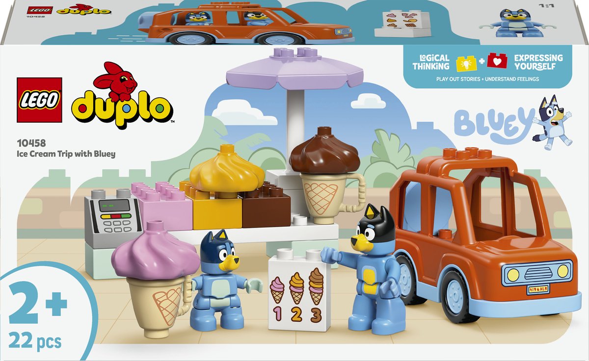 Lego® duplo® Bluey Hol dir ein Eis mit Bluey – 10458