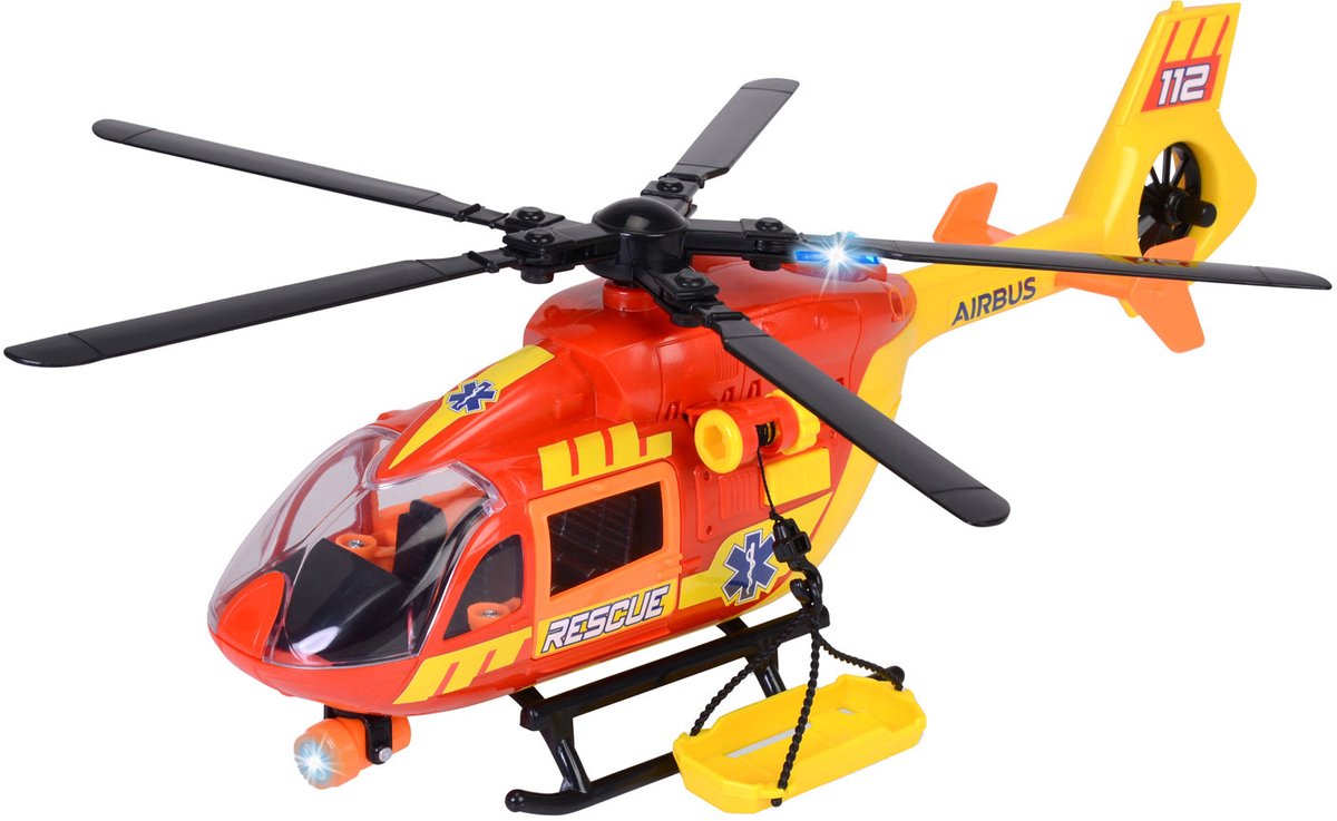 Dickie Toys - Rettungshubschrauber - Krankenhaushubschrauber - Licht und Ton - rotierender Propeller - ab 3 Jahren