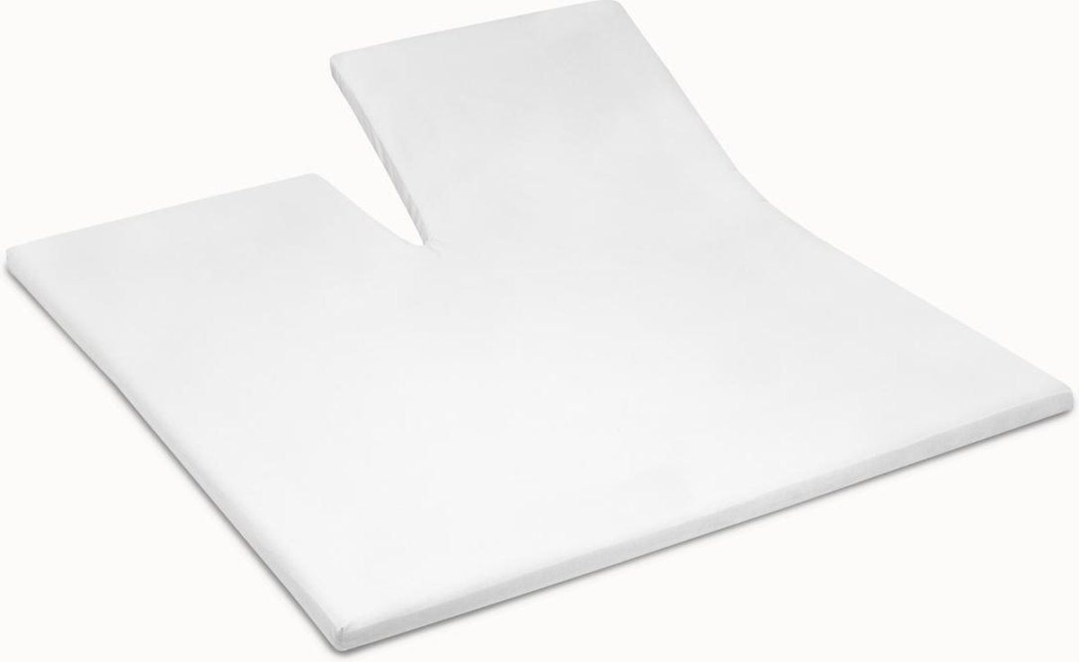 Cinderella - molton topper hoeslaken - enkele split - tot 15 cm matrashoogte - 160x200 210 cm - wit