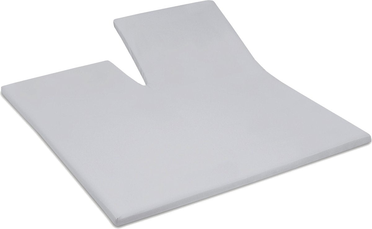 Cinderella - sundays - topper hoeslaken met split - 180x210 cm - tot 15 cm matrashoogte - 100% katoen-satijn - lichtgrijs