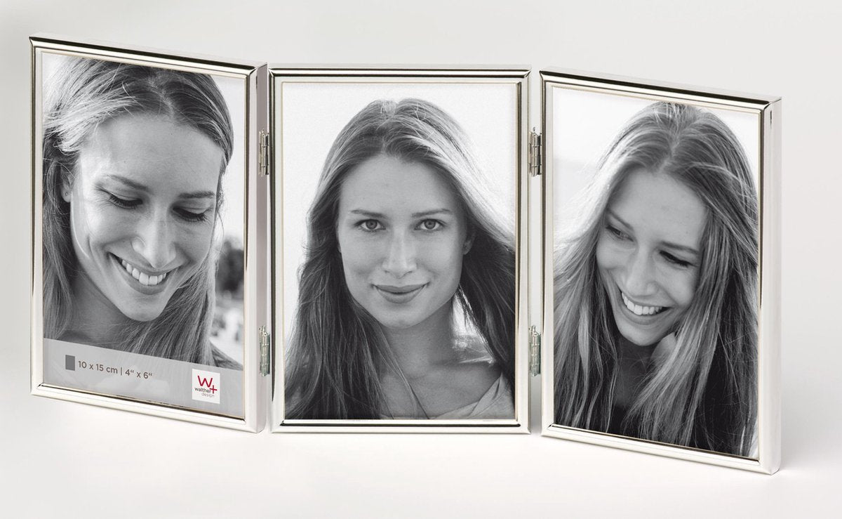 Walther Design Chloe - Fotorahmen - Fotogröße 3x 10x15 cm - Silber