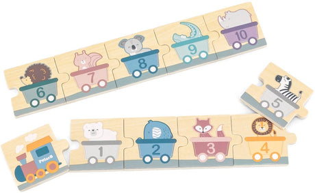 Polarb ® Holz-Nummernpuzzle