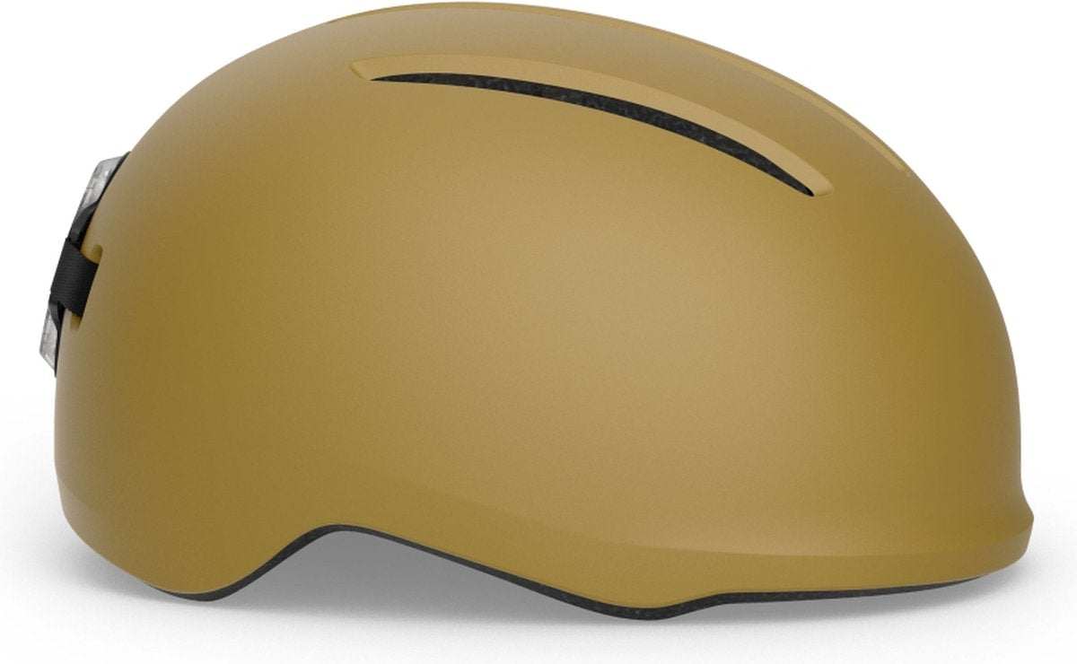 With vibe Fahrradhelm Herren Damen – Fahrradhelm E-Bike Erwachsene – Elektrofahrrad – Citybike – Größe S (52–56 cm) – Mandel matt (braun)
