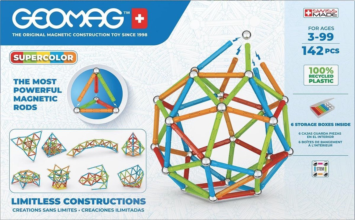 Geomag Super Color Recycling, 142 Stk.