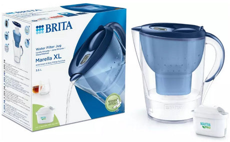 Brita - Wasserfilterkanne - Marella XL - 3,5l - Blau - inkl. 1 Maxtra Pro All-in-1-Filterkartusche