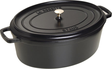 Staub Kasserolle oval Cocotte schwarz - ø 41 cm 12 Liter