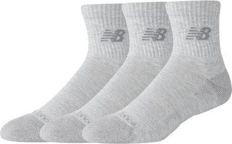New Balance Active Quarter Sock 3er-Pack Unisex-Sportsocken – Athletic Grey Heather