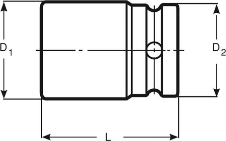 Bahco k7806m-19 langer Schlagschrauber-Steckschlüssel – 19 mm – 1 2 (l = 80 mm)