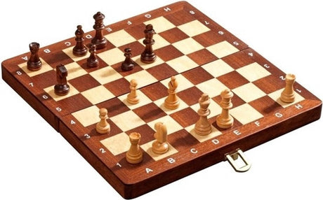 Philos Schachkassette de Luxe, magnetisch – Reisegröße – quadratische Größe 30 mm – König 48 mm
