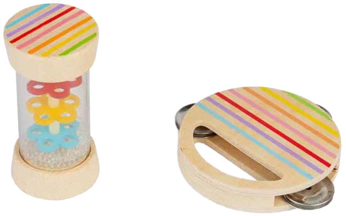 Bigjigs Holzschüttel- und Rollenset, 2-tlg.