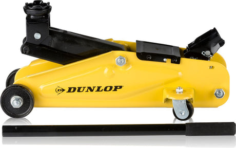 Dunlop hydraulische auto krik - autokrik met 2000kg hefvermogen - garagekrik met lifthoogte 135mm tot 305mm - metaal - geel zwart
