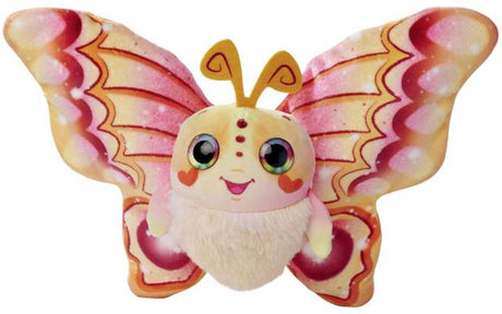 Flauschiges Simba-Stofftier – magischer aufblasbarer Schmetterling mit Regenbogenaugen – 30 cm Flügelspannweite