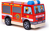 Bigjigs Stapelspiel aus Holz, Feuerwehrauto