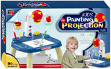 Projektionstisch blau zeichnen