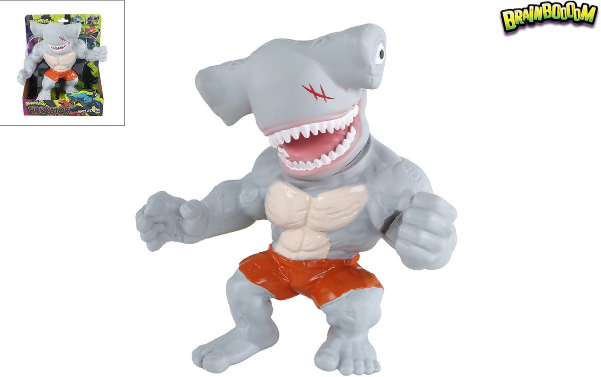 Brainboooom Stretch-Monster-Raubtier-Hammerhai, 22 cm
