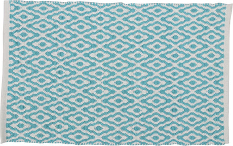 Differnz brighton badmat 100% katoen blauw wit 50 x 80 cm