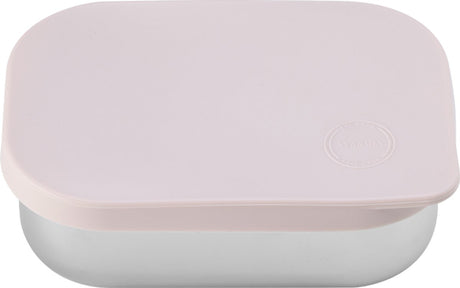 Aya ida aya ida - Lunchbox - Aufbewahrungsbox - Mitnehmen - Brot - Mittagessen - Salat - Edelstahl - Silikondeckel - 900 ml - Zartrosa