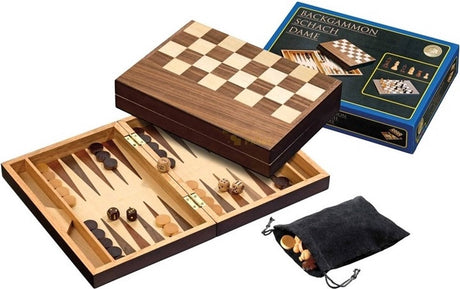 Philos Schachchecker Backgammon Kassettenfeld 30 mm, Königshöhe 48 mm