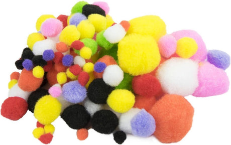 Edco farbige Pompons, 100 Stück.
