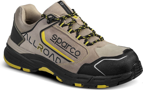 Sparco Allroad Roc – S3S Sicherheitsschuh Tan Yellow mit Phylon-Sohle und wasserabweisendem Nubuk – Braun 46