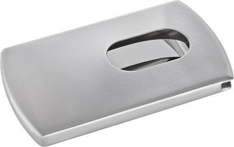 Sigel Visitenkartenhalter Snap – Edelstahl – für 12 Karten – Silber – Si-VZ120