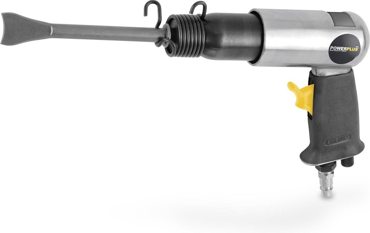 Powerplus Druckluftmeißel powair0019 – Hack- und Abbrucharbeiten, 216l min, 3500bpm, 6,3 bar, 4 Jahre, 5 Zubehörteile, Aufbewahrungskoffer