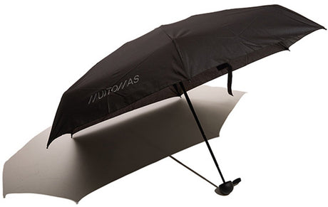Muitomas Regenschirm kompakt – leicht – Teleskopgriff – rutschfester Griff – Kordel und Bezug – Schwarz