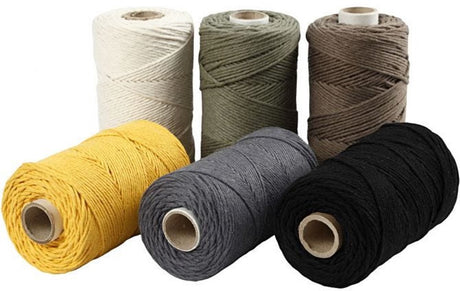 Kreativfirma Makramekabel Verschiedene Farben, 6x198m