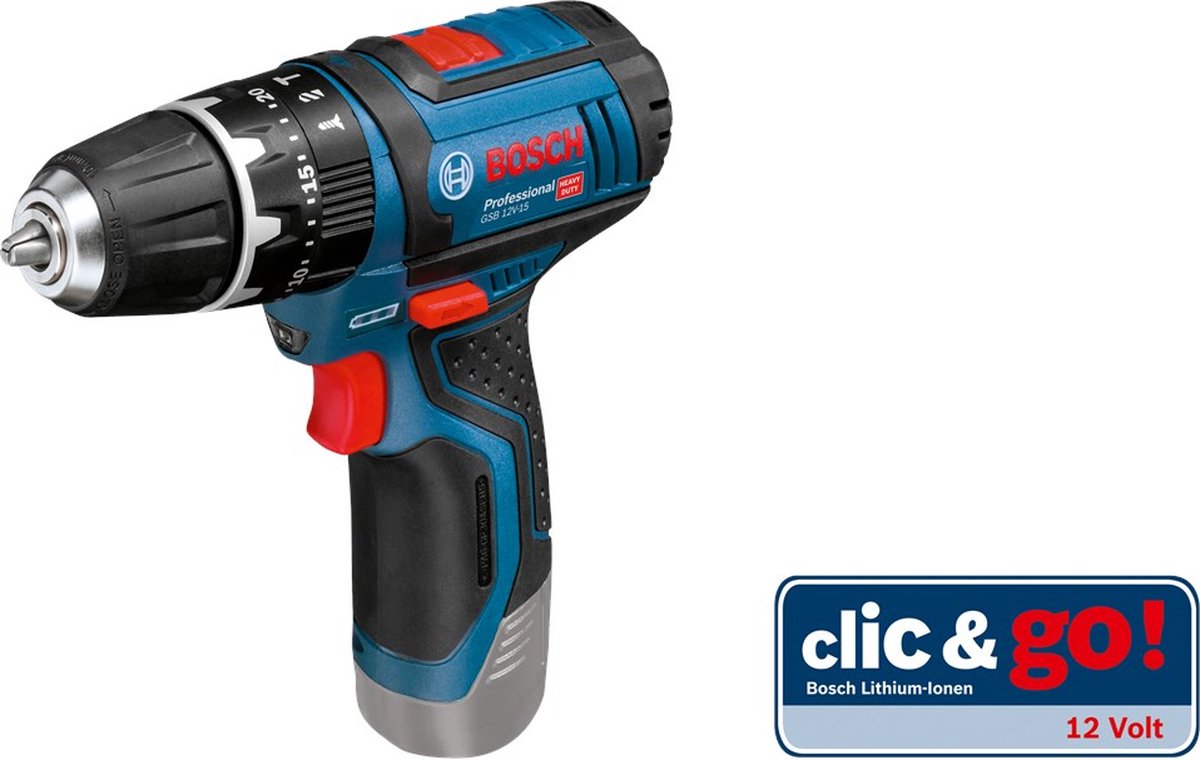 Bosch Blue GSB 12V-15 Solo Schlagbohrmaschine | ohne Akkus und Ladegerät in L-Boxx - 06019b690e