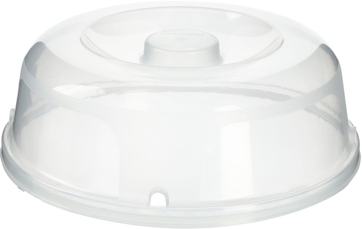 Curver Mikrowellendeckel – rund – Durchmesser 27 cm – transparent – Mikrowellen-Abdeckschale aus Kunststoff