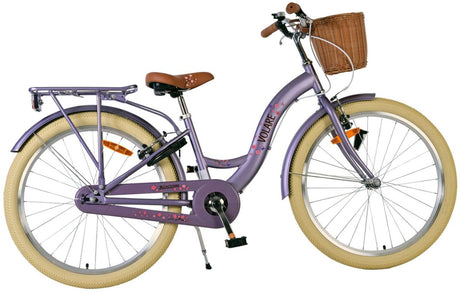 Volare Blossom Kinderfahrrad – Mädchen – 24 Zoll – Lila – zwei Handbremsen