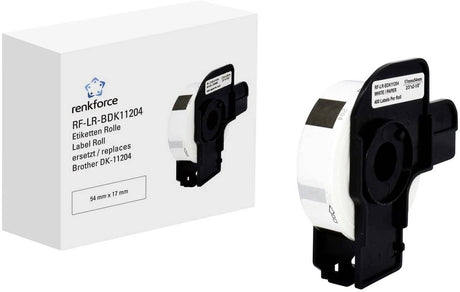 Renkforce RF-6027496, weiß, selbstklebendes Druckeretikett, Endlosetikett, Rolle, Papier, Thermodirekt