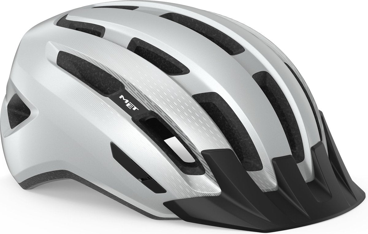Mit Downtown Mips Fahrradhelm Herren Damen – Fahrradhelm Rennrad Erwachsene – E-Bike – Trekking – Größe M L (58-61 cm) – Weiß glänzend (Weiß)