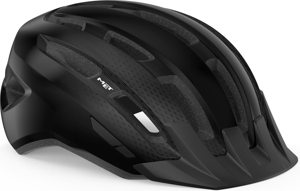 Mit Downtown Mips Fahrradhelm Herren Damen – Fahrradhelm Rennrad Erwachsene – E-Bike – Trekking – Größe M L (58-61 cm) – Schwarz glänzend (Schwarz)