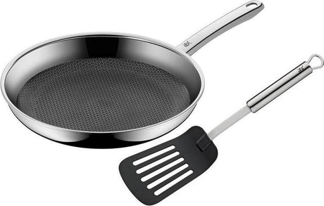 WMF Profi Resist - Bratpfanne - ø 28 cm - Edelstahl - inklusive Profi Plus Pfannenwender - induktionsgeeignet