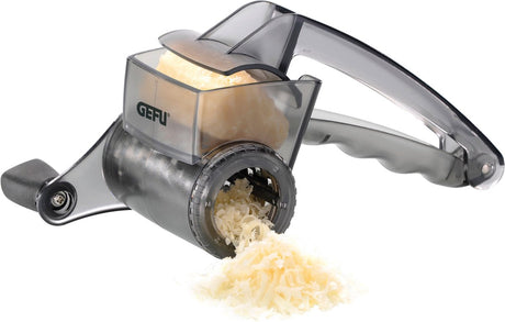 Gefu Rullare Trommelreibe 18,5 cm – 3 Trommeln – für Käse, Gemüse, Nüsse und Schokolade