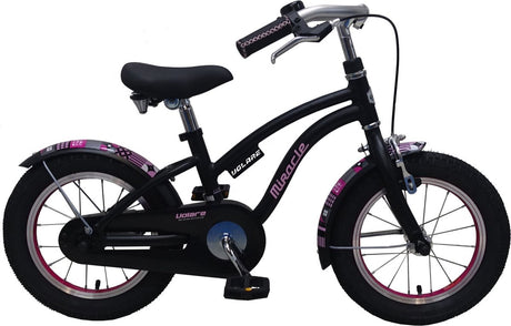 Volare Miracle Children's Bicycle - Mädchen - 14 Zoll - Matt Black - Prime Collection