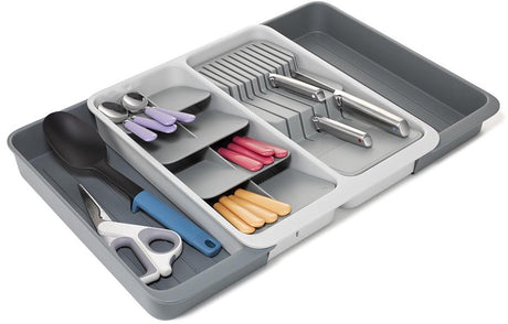 Joseph Joseph Drawerstore™ ausziehbarer mehrschichtiger Ordnungseinsatz mit Messer-Organizer