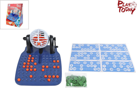 Spielen Sie noch heute Van Manen Bingo-Spielzeug mit 90 Zahlen und Spielkarten.