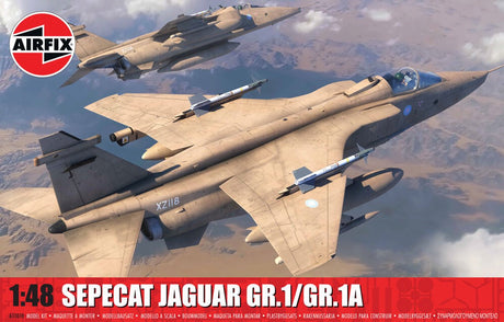 Airfix Modellbausatzauto – 11010 Sepecat Jaguar – Gr.1 Gr.1a – Kampfjet aus Kunststoff – 1:48 – Modellbau