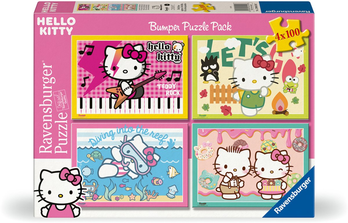 Puzzle Hallo Kitty 4 in 1 100 Teile | 2 Stk