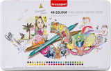 Bruynzeel Creatives Fineliner-Pinselstift-Set, 48 Farben