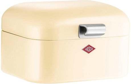 Wesco Mini Grandy Brotkasten | 2 Liter - Größe S | Metall - Mandel | Brotkasten