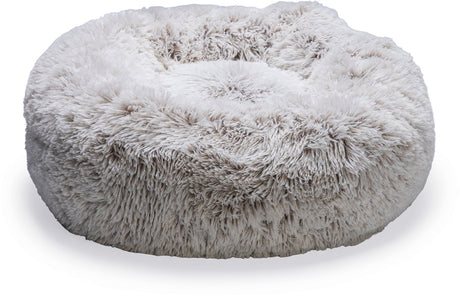 Beeztees siba - orthopedische hondenmand - donut hondenmand - fluffy - beige - 70x70x25 cm