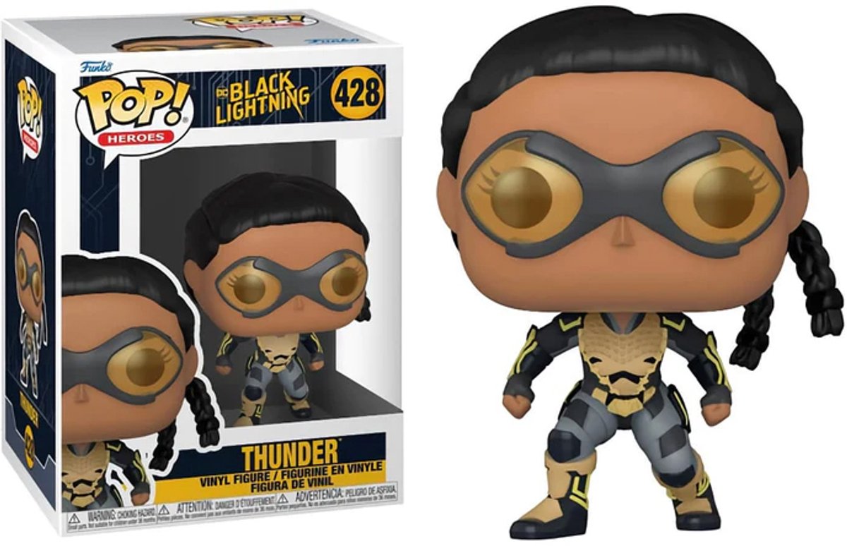 Funko schwarze Lightning Thunder Vinylfigur 428 Pop! Standard-Unisex