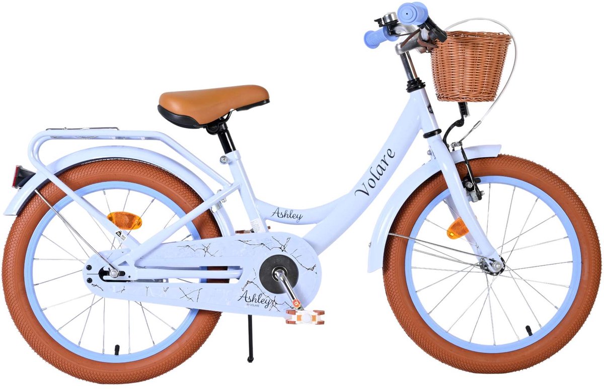 Volare Ashley Kinderfahrrad – Mädchen – 18 Zoll – Pastellblau