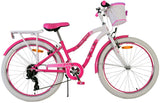 Volare schönes Kinderfahrrad – Mädchen – 24 Zoll – Pink – 7 Gänge