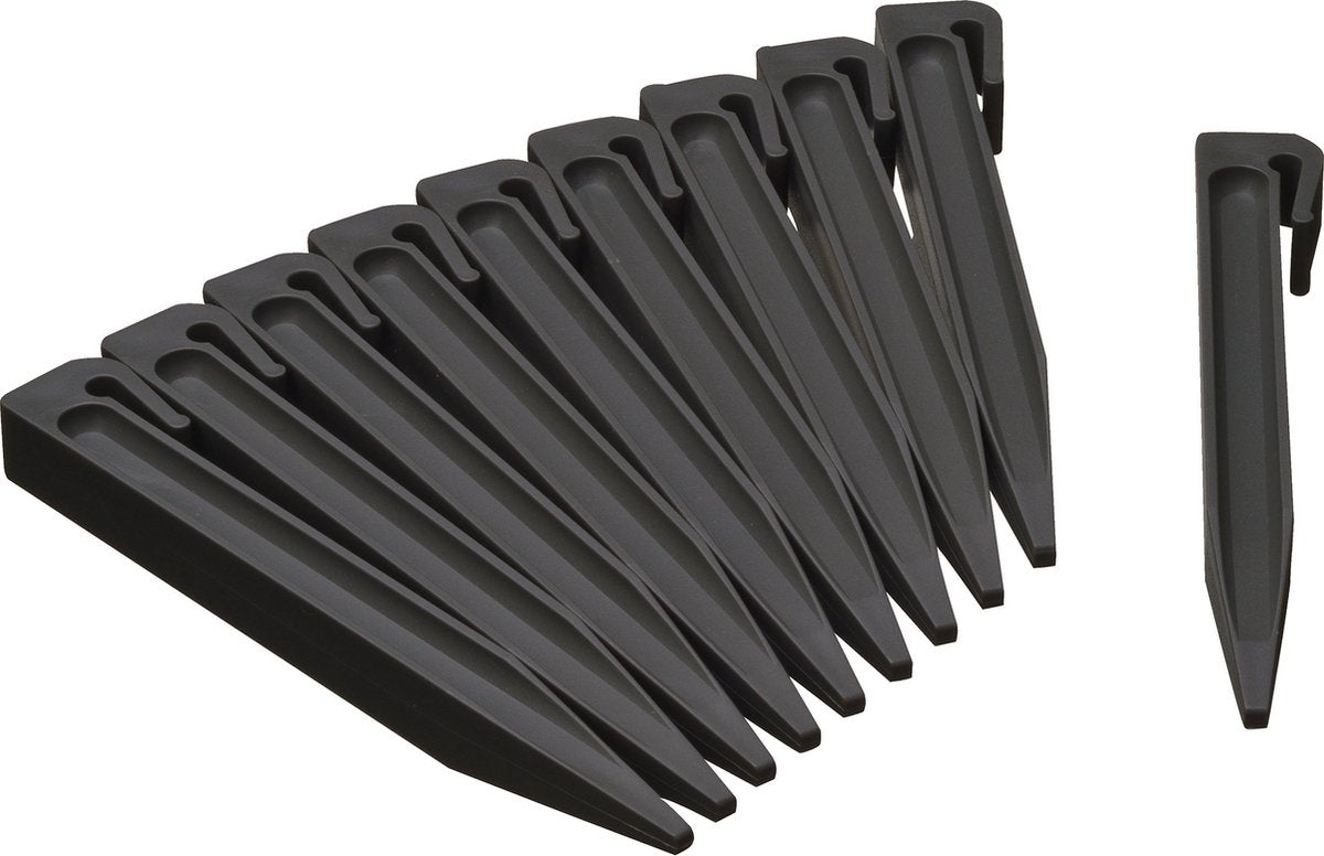 Natur - Erdspieße (10 Stk.) - H19,5cm - Schwarz - für Randkanten